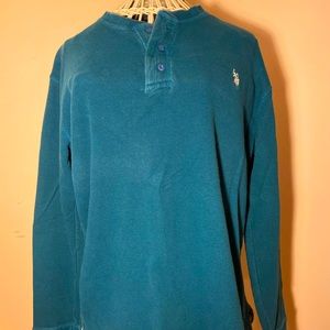 Men’s Waffle-Knit Teal Top